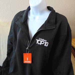 Elevate Top 10 Men's Black Running Athletic Jacket Size Large NWT